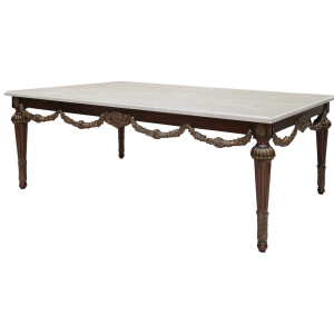 Home Decor Coffee Table Alimos, Marble Top 34928 Side View