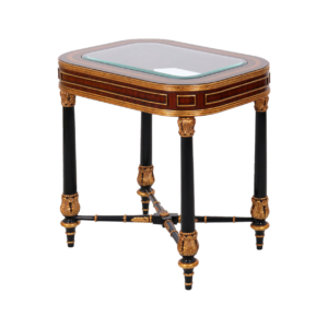 Home Decor Side Table Karna, Glass Top 34812 Side View