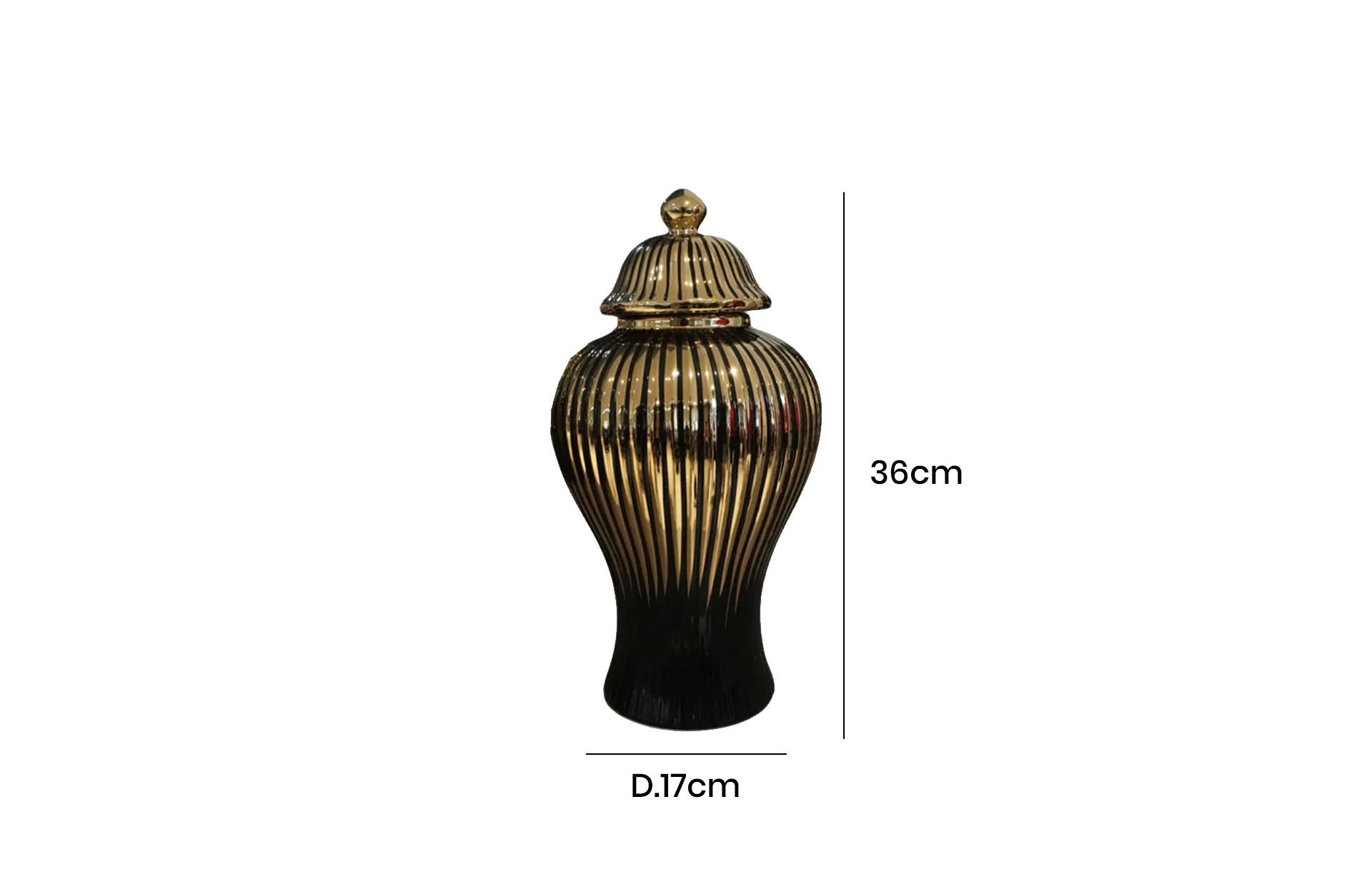 Home Decor Ceramic Decorate Jar V Design 11M Front View Size
