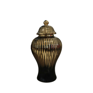 Home Decor Ceramic Decorate Jar V Design 11M Front View