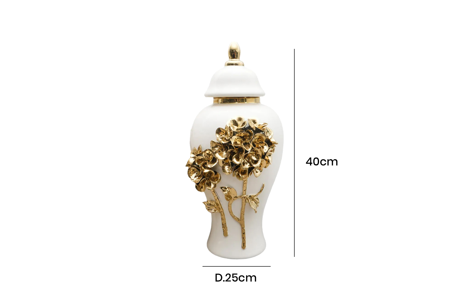 Home Decor Ceramic Decorate Jar V Design 13 Front View Size