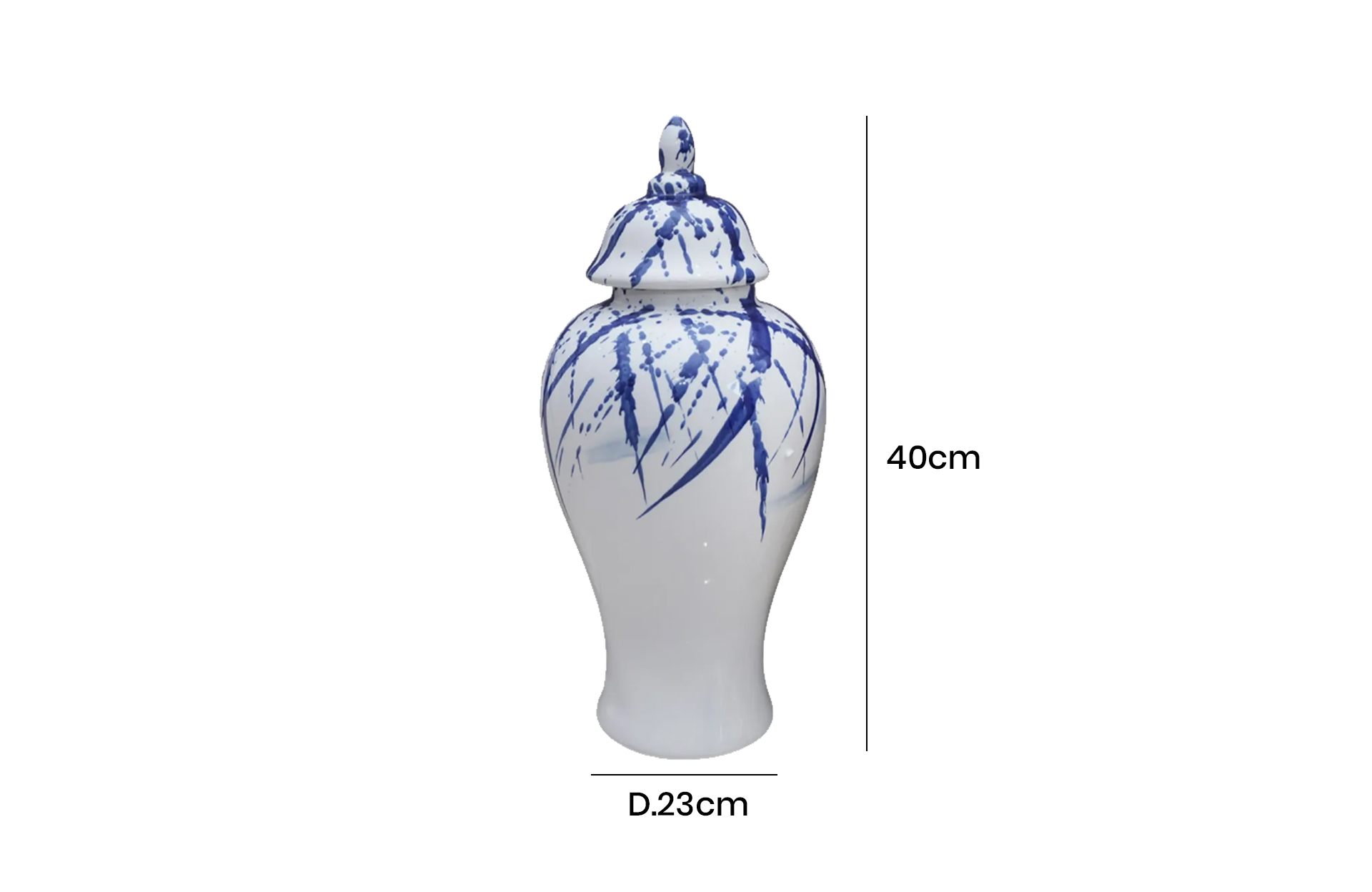 Home Decor Ceramic Decorate Jar V Design 3 Front View Size