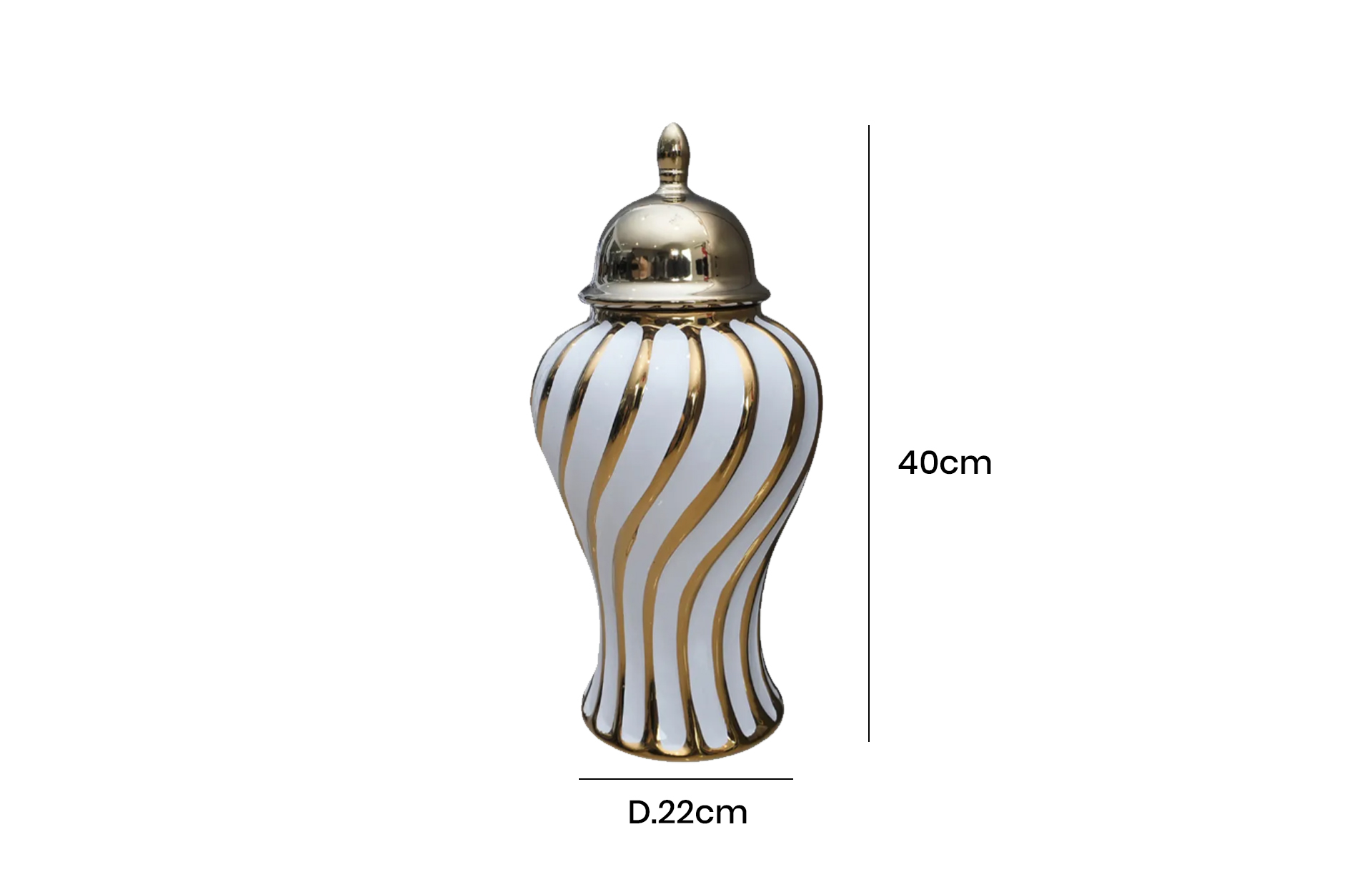 Home Decor Ceramic Decorate Jar V Design 5 Front View Size