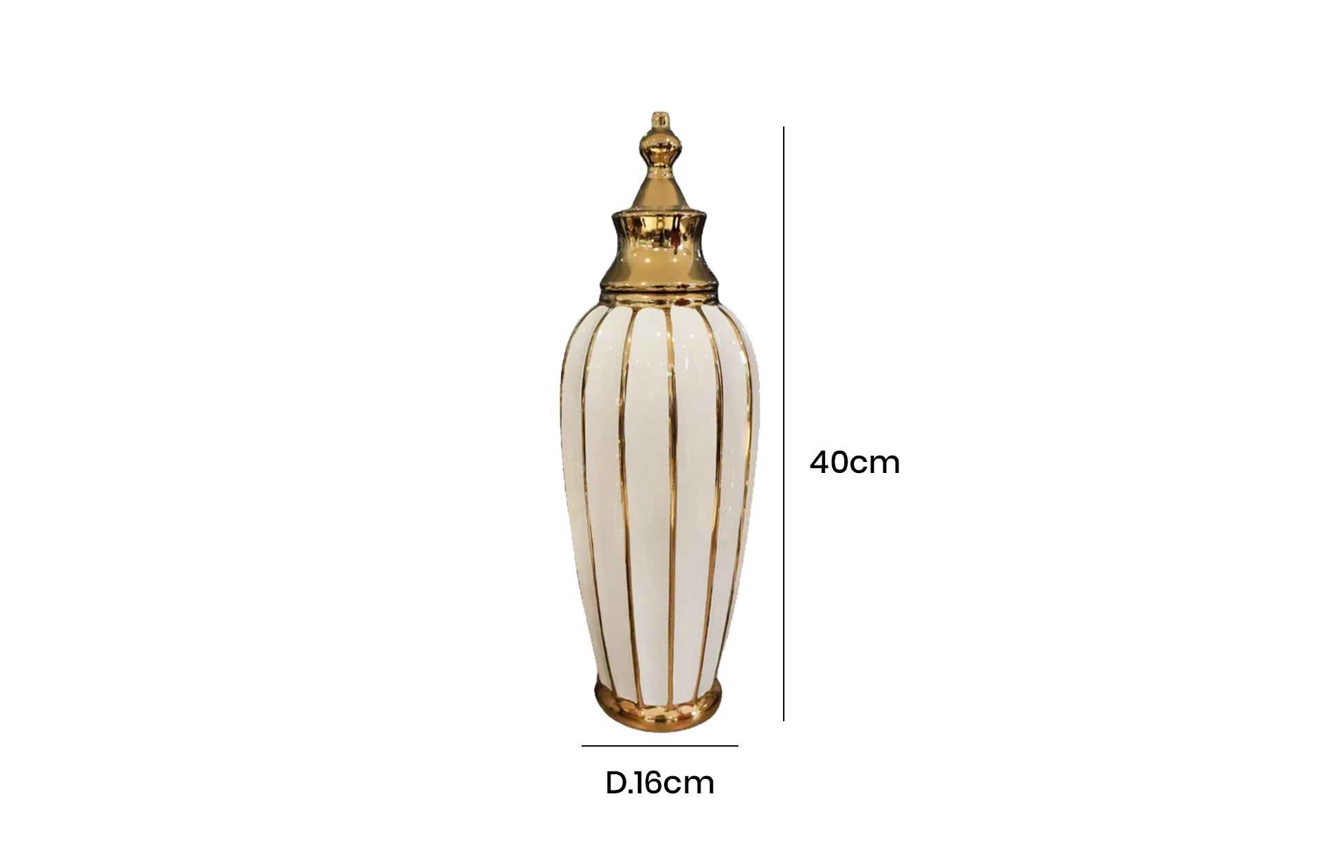 Home Decor Ceramic Decorate Jar V Design 8 Front View Size