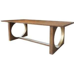 Home Decor DU-002 Dining Table 2 Pedestal 240 Side View