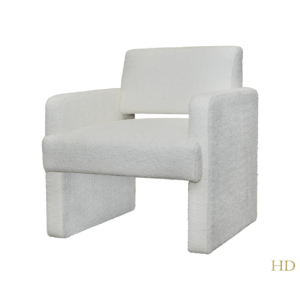 Home Decor Patou Armchair MO Snow Side View