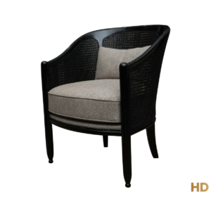 Home Decor Porto Rattan Arm Chair FC Taupe Side View