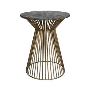 Home Decor Side Table White Grey Side View