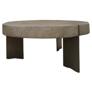 Home Decor Albertina Round Cocktail Table Suar Iron 409A Side View