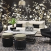 This black and white living room with its grey accents is a sexy take on contemporary style. Fin