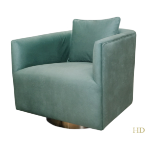 Home Decor Dover Swivel Armchair MFSP Suede Side View