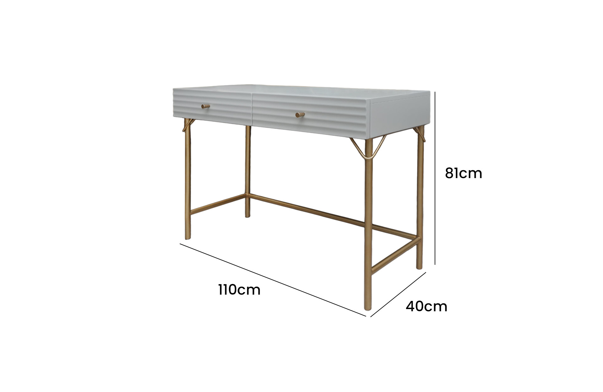 Home Decor Dressing Table (AA05) Make Up Table Side View Size