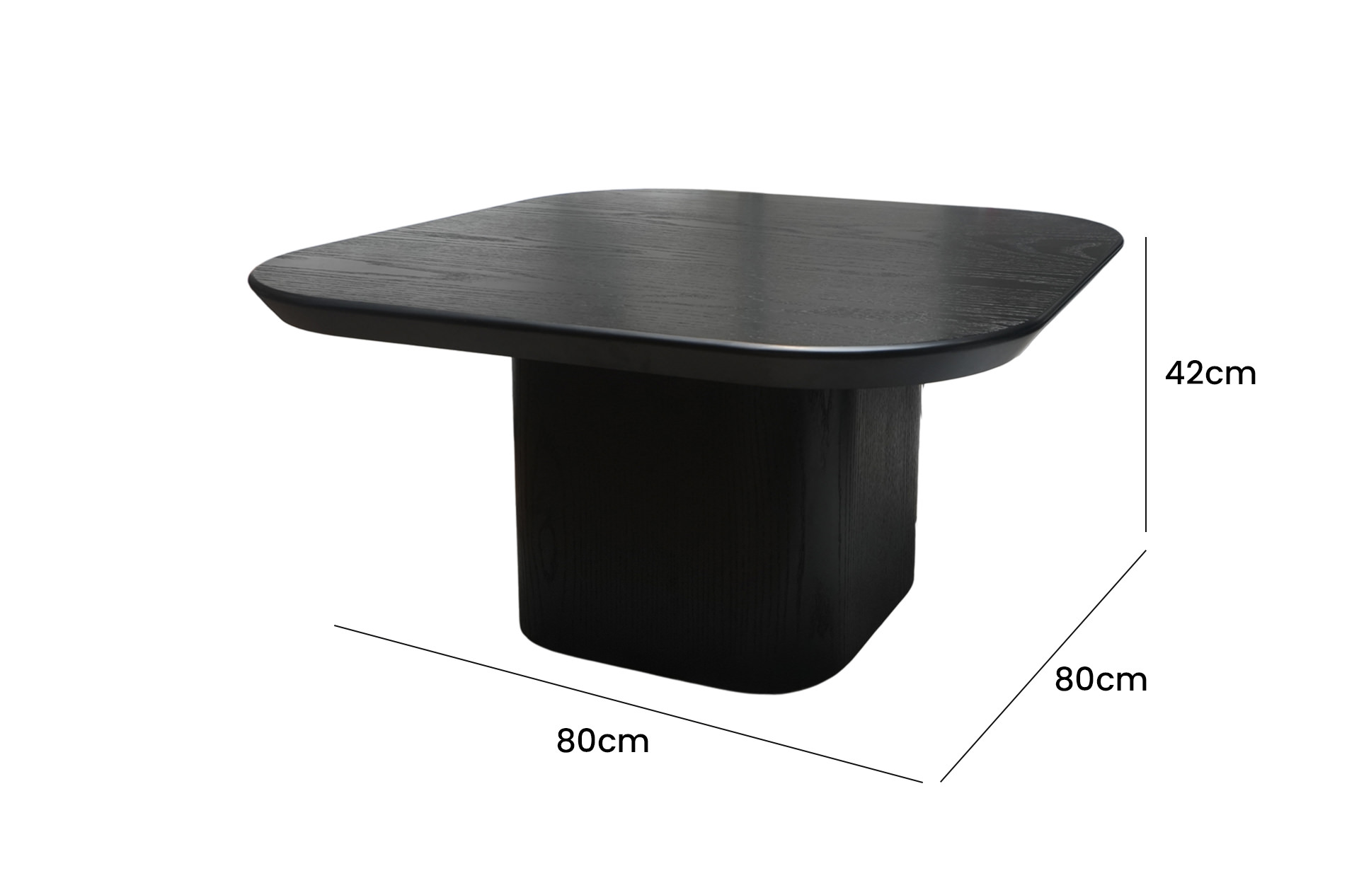 Home Decor Coffee Table TB06S-808041W Side View Size