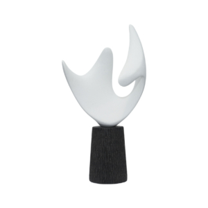 Home Decor FC-SZ25012 White Solid Sculpture Front View