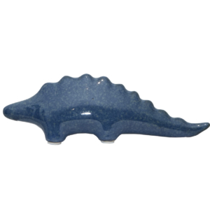 Home Decor FD-D25006 Blue Glaze Stegosaurus Side View
