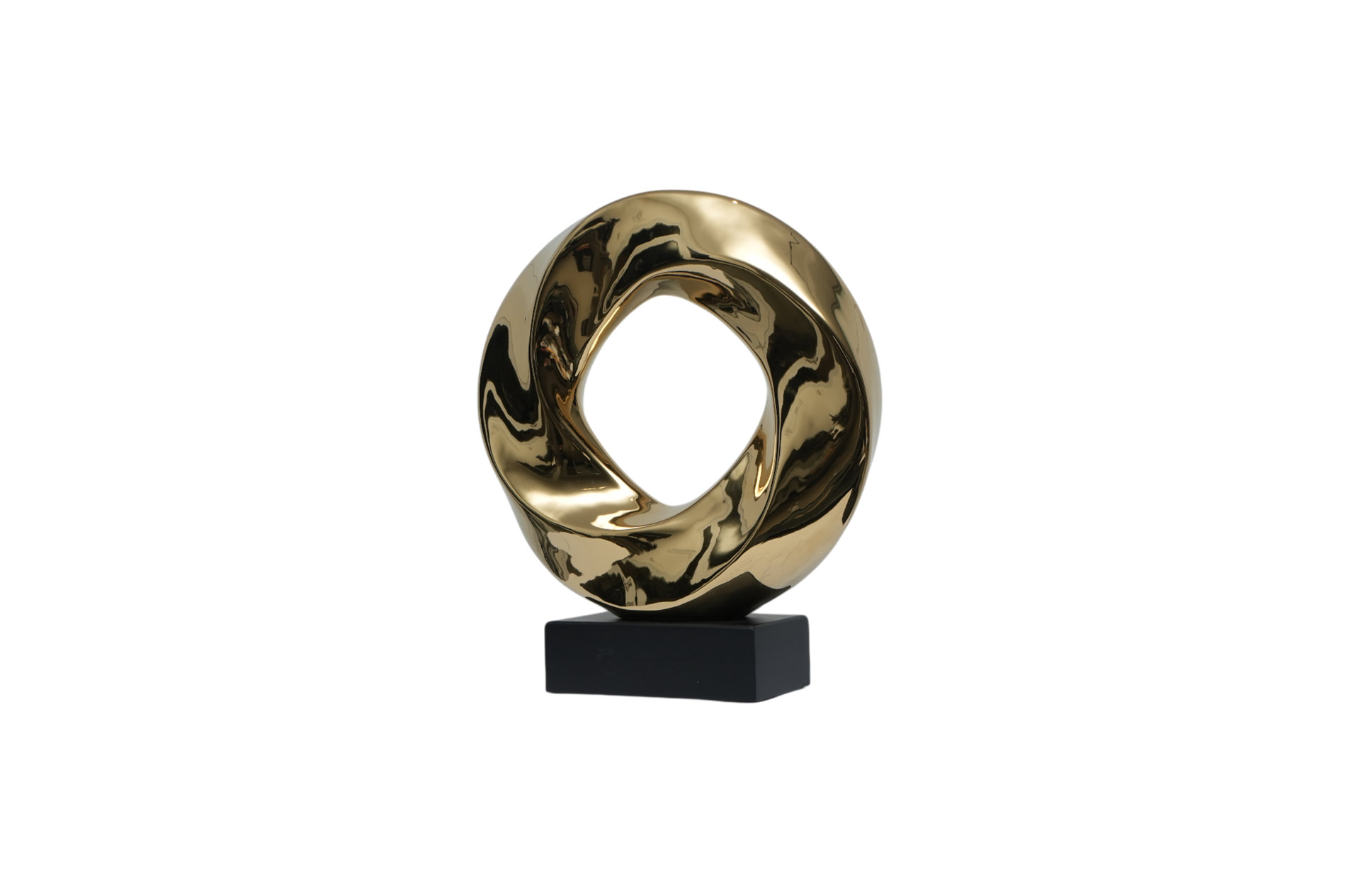 Home Decor FD-D25036 Gold Ring Ornament Side View
