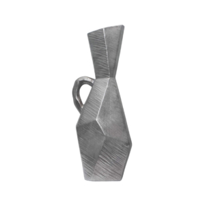 Home Decor FF-D25052B Silver Portable Pot B Front View