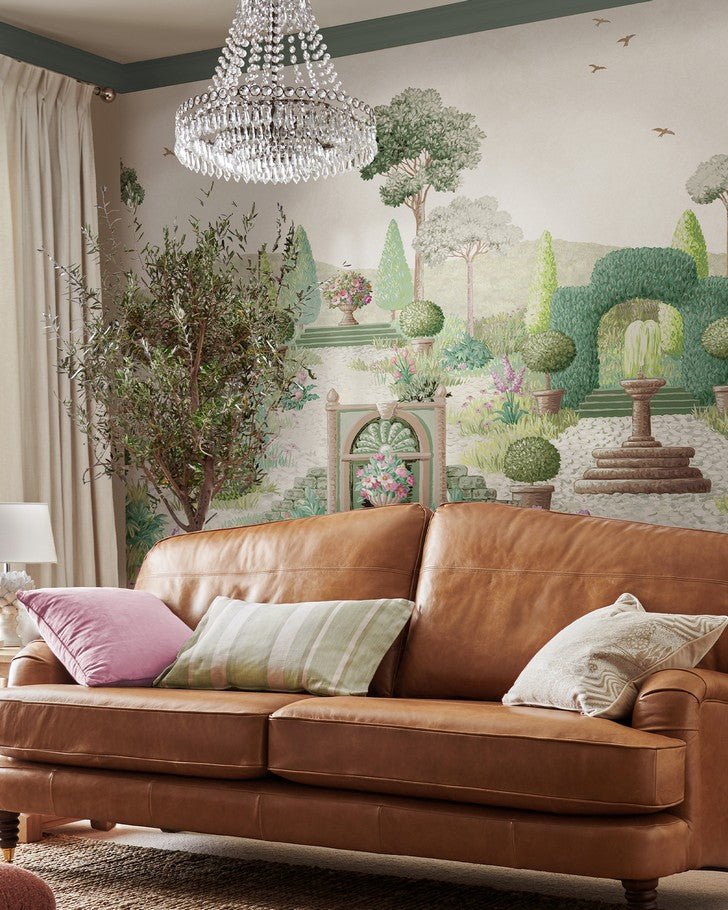 Naunton Folly Fern Green Mural Wallpaper Series