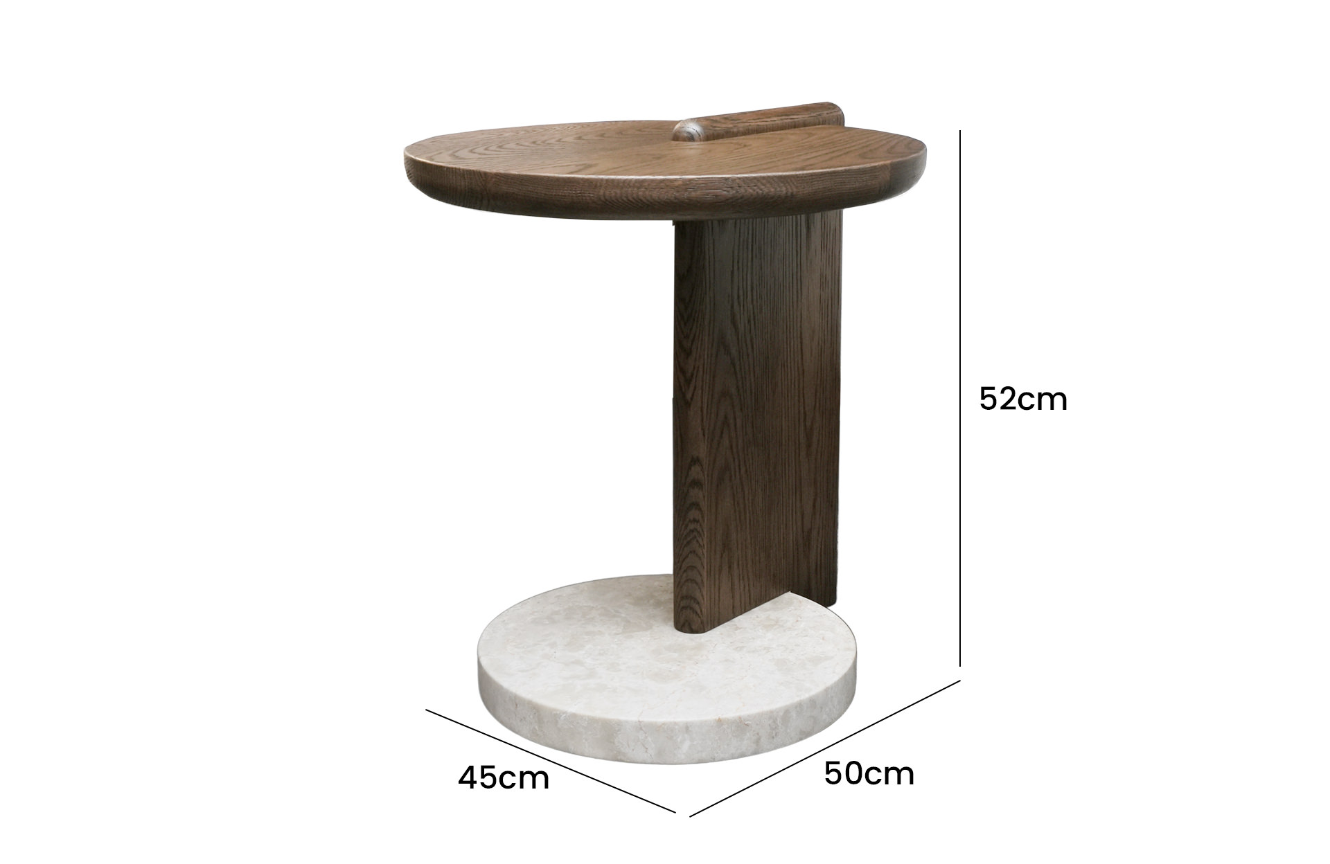 Home Decor Leo End Table Side / Front View Size