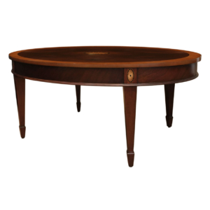 Home Decor Oval Coffee Table Crotch Side View