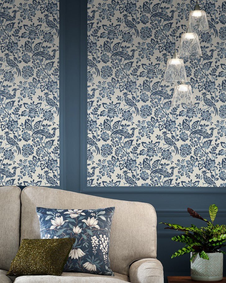 Adain Palace Dark Seaspray Blue Wallpaper Series