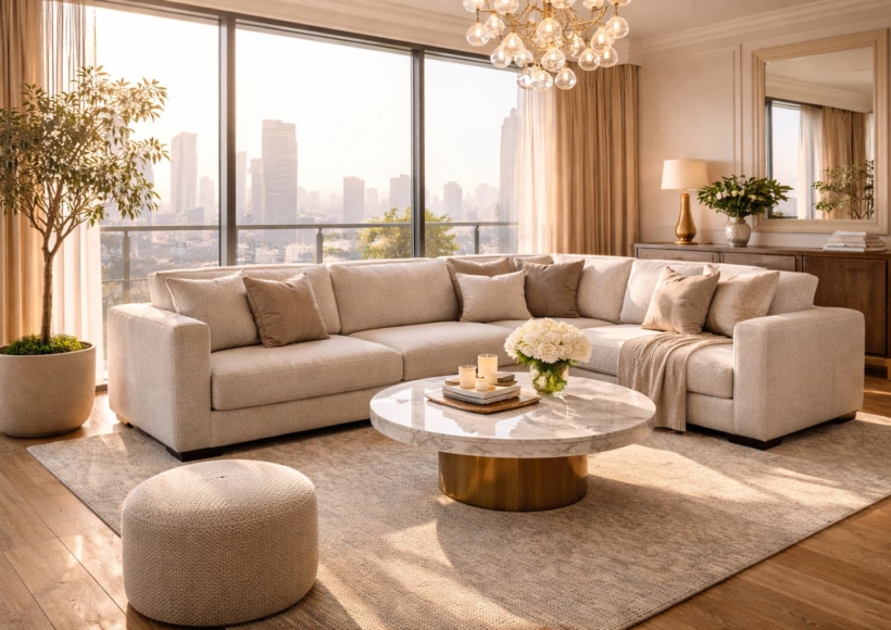 Elegant Jakarta penthouse living room