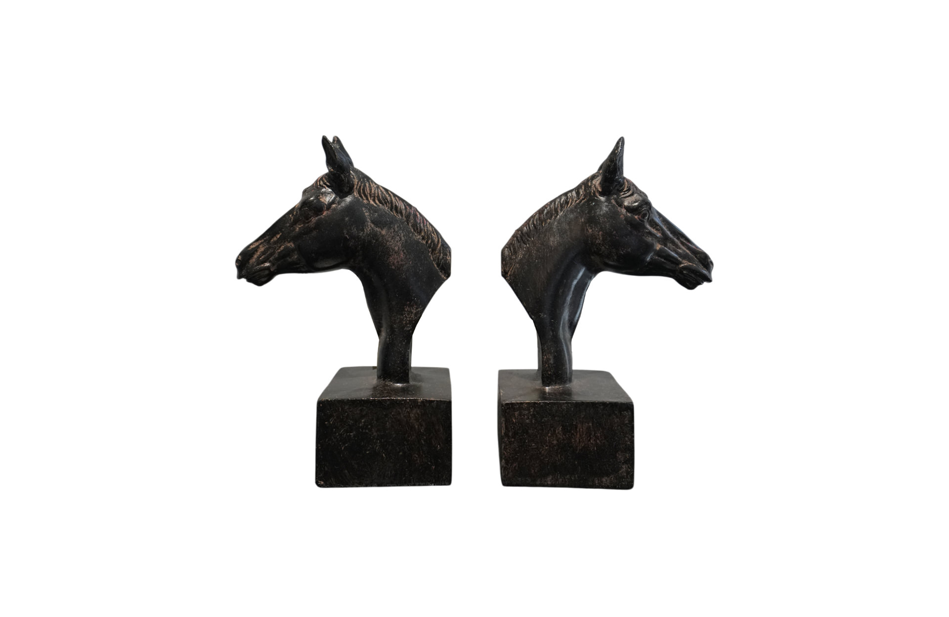 Home Decor 73639 Horse Bookends Front View