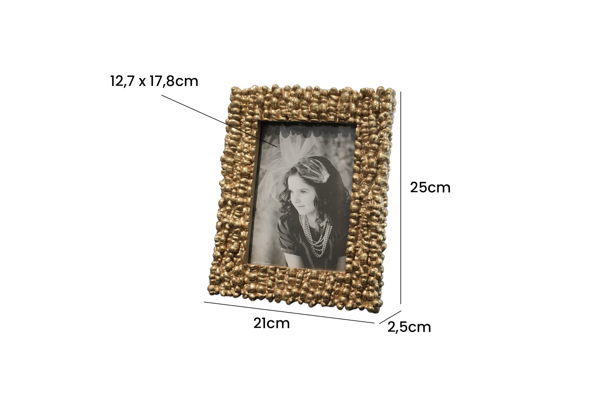 Home Decor 77616 Photo Frame Side View Size