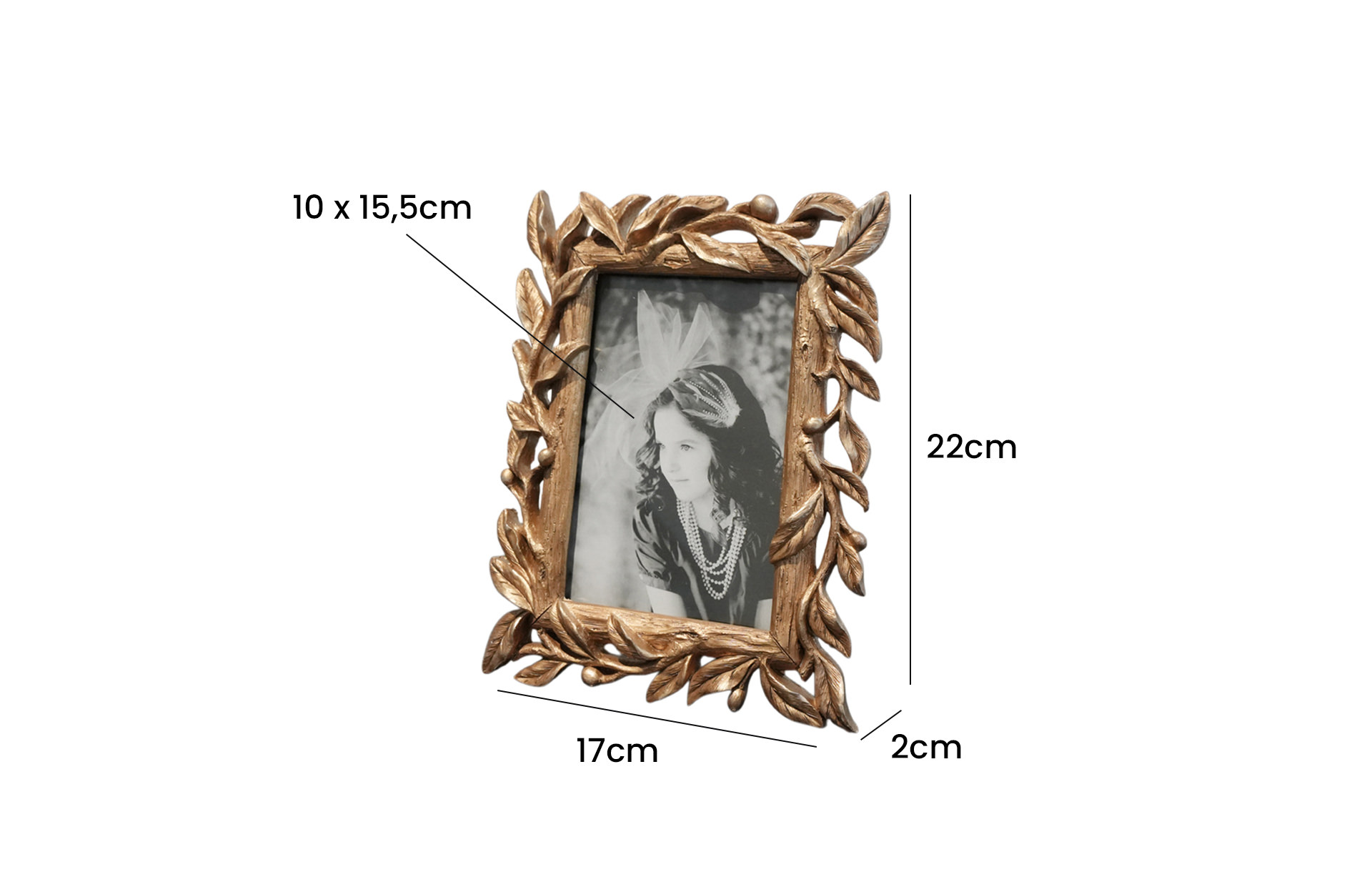 Home Decor B5515 Photo Frame Side View Size