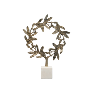 Home Decor D5534 Wreath Sculpture on Stand Front View