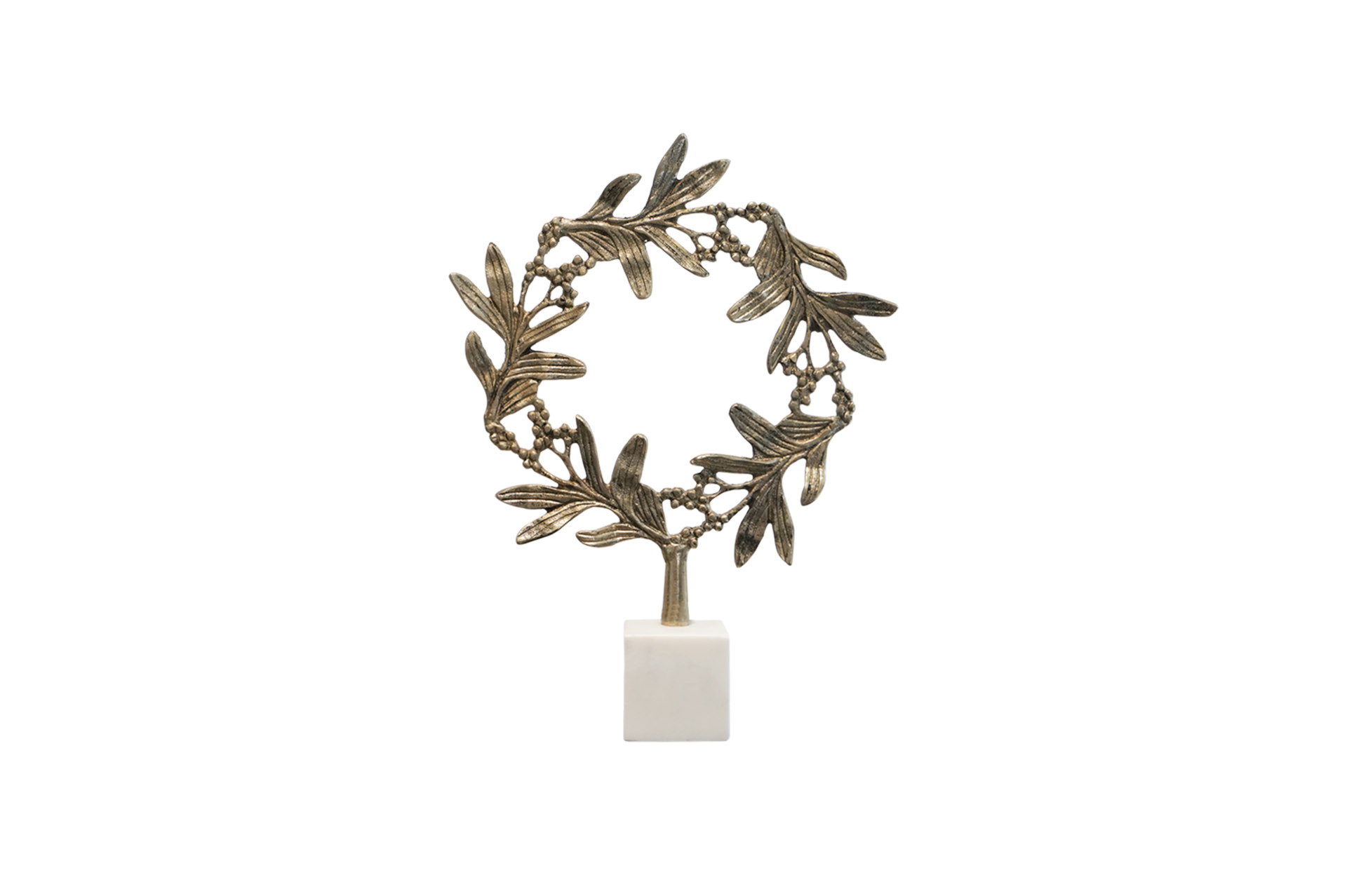 Home Decor D5534 Wreath Sculpture on Stand Front View