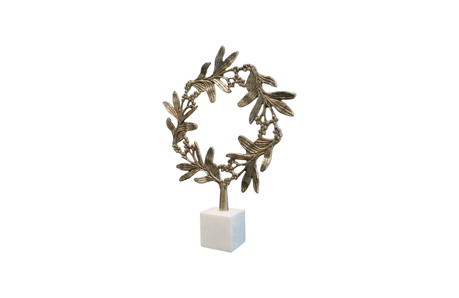 Home Decor D5534 Wreath Sculpture on Stand Side View