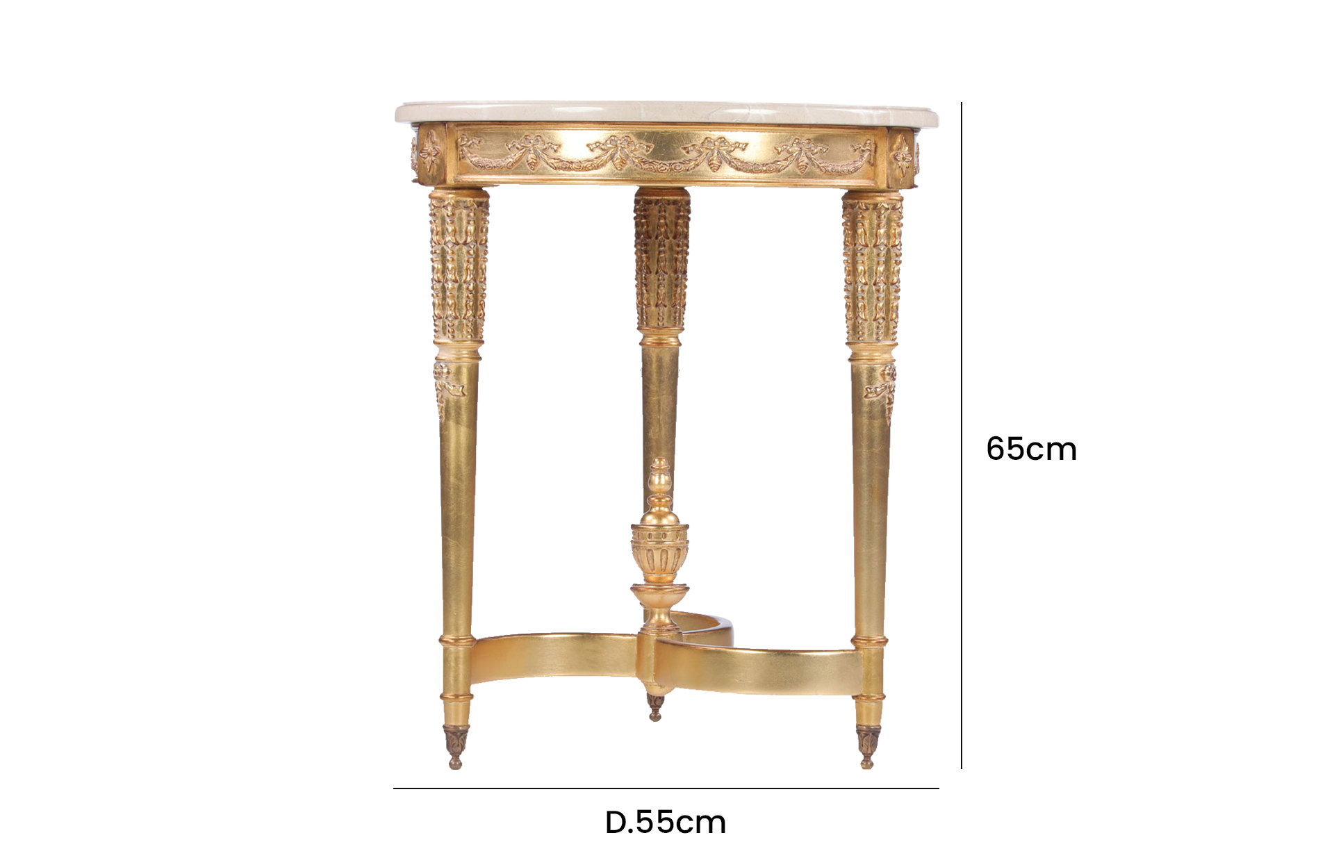 Serpentine Side Table 35196