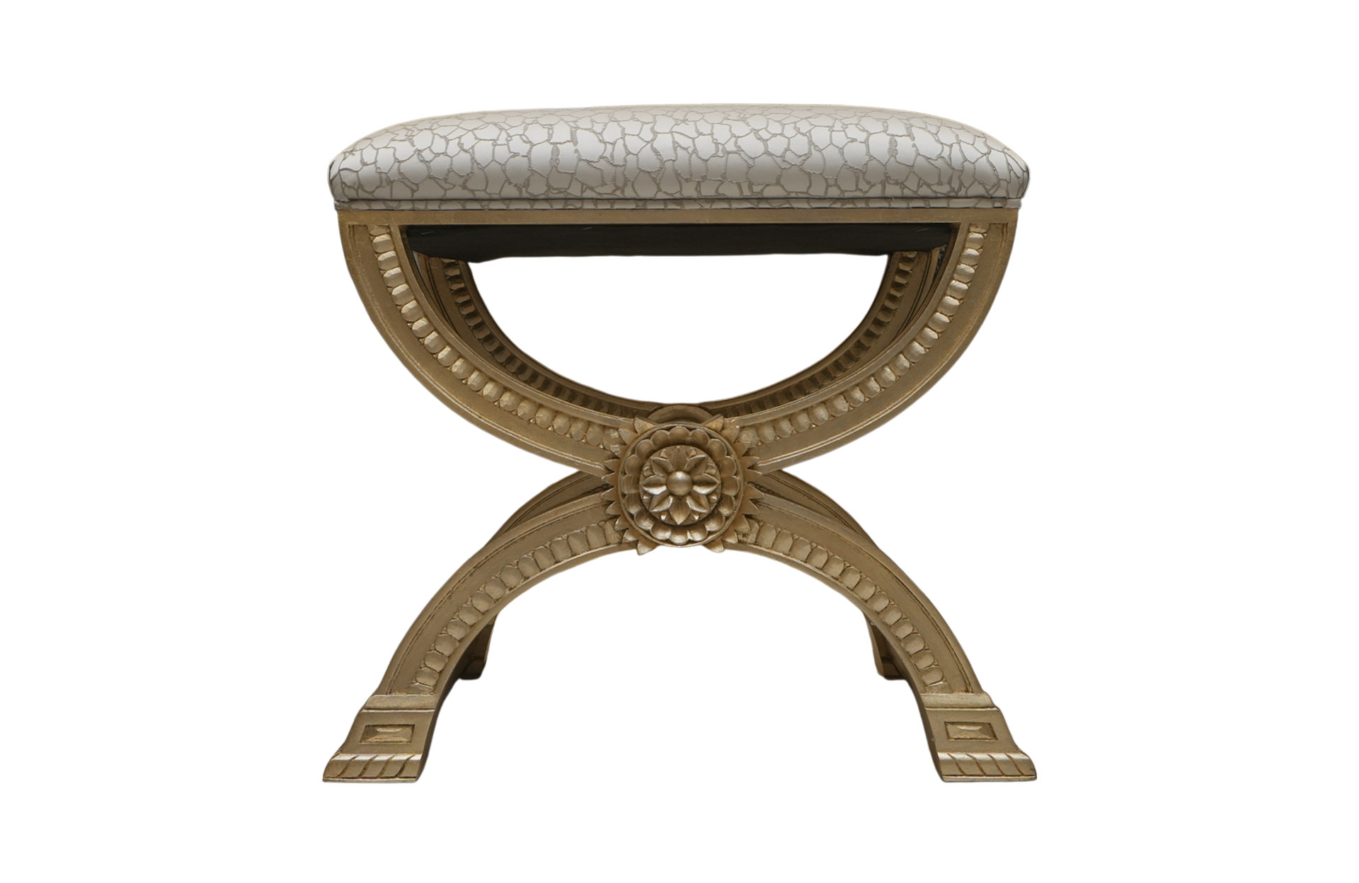 Home Decor Buana Pouf WK Oyster Front View