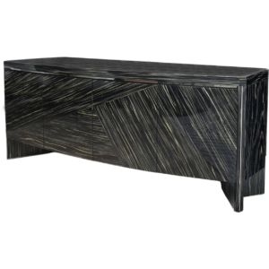 Home Decor Cabinet 030M1.8 Chinese Black and White Side View