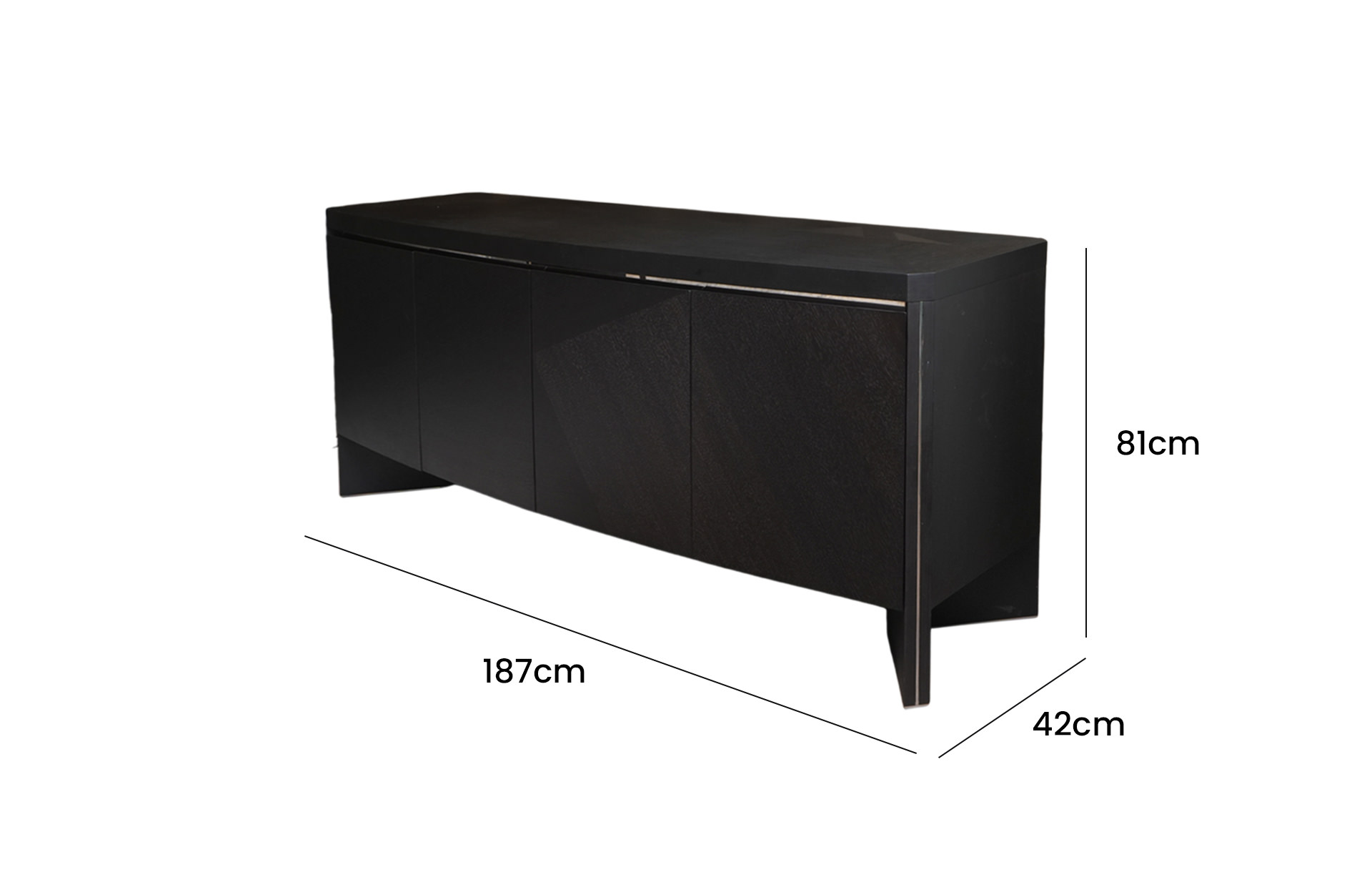 Home Decor Cabinet 030M1.8 WL12 in Pattern Side View Size