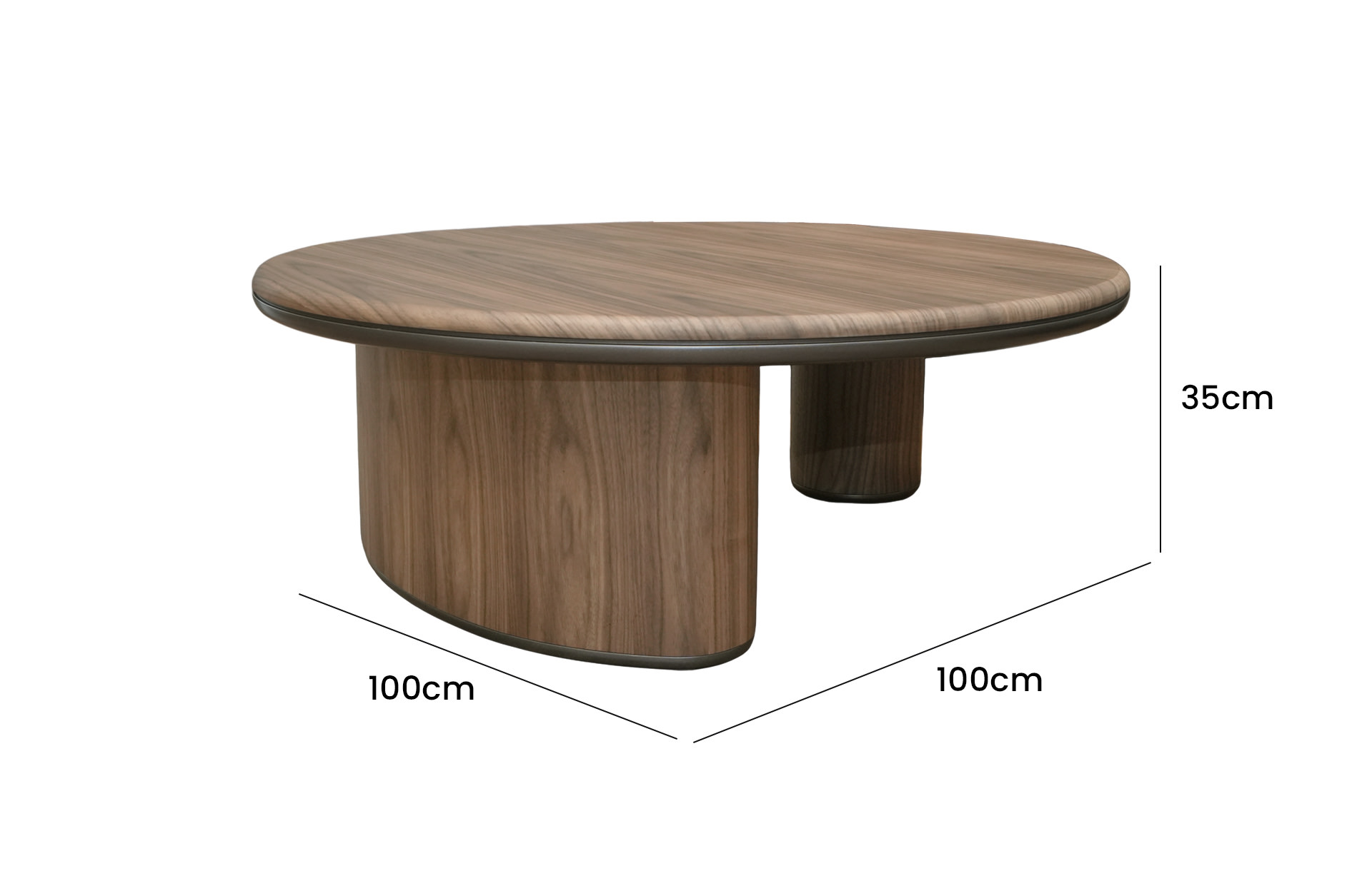 Home Decor Coffee Table 068E1.0 Side View Size