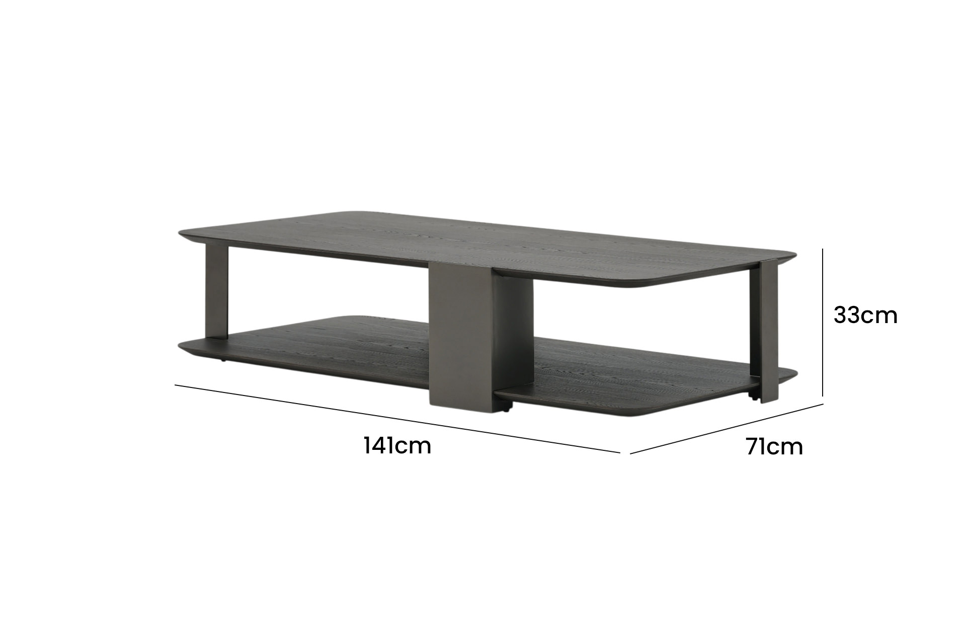 Home Decor Coffee Table 985A1.4 Side View Size