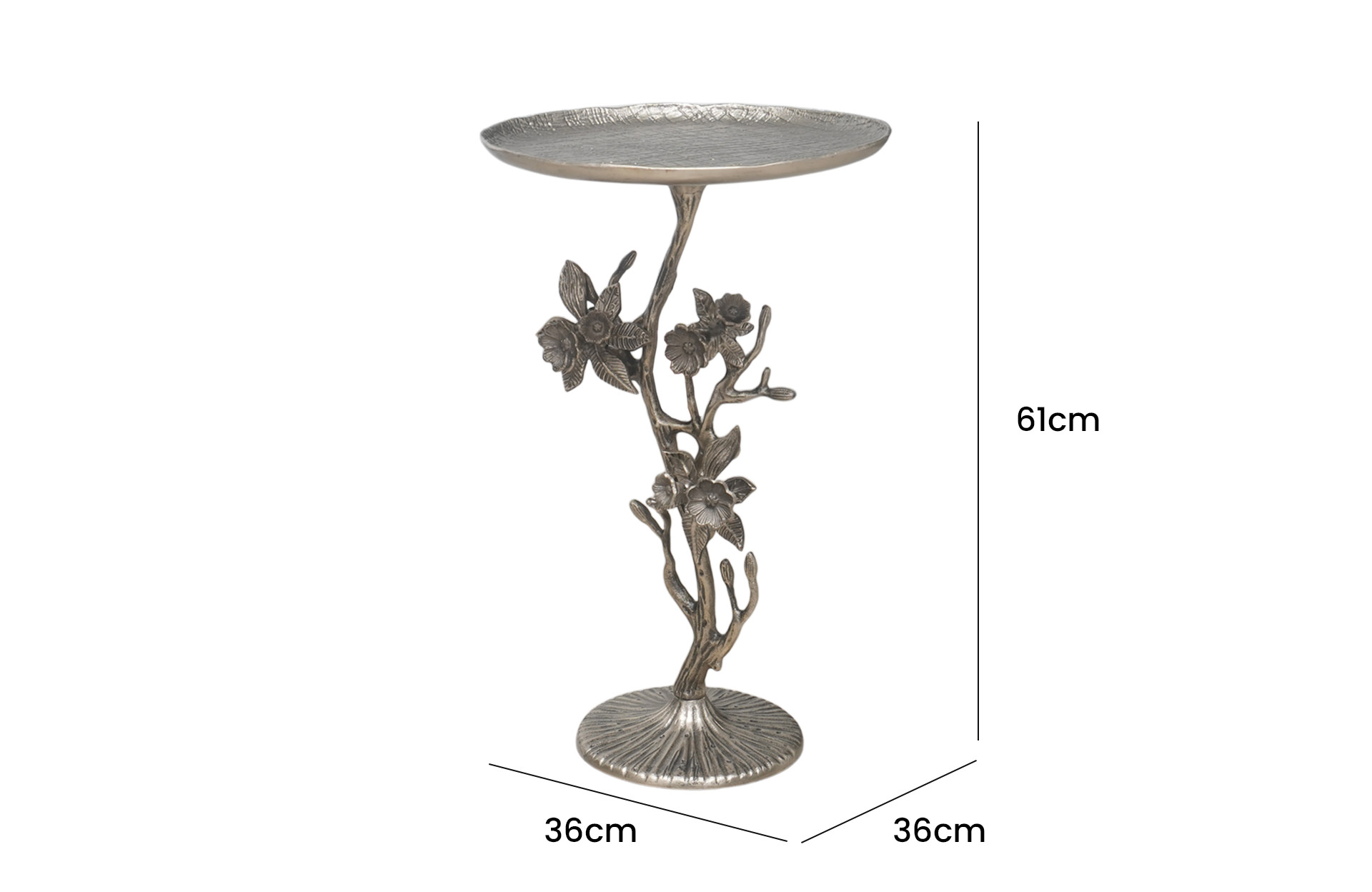 Home Decor D5572 Side Table Side View Size