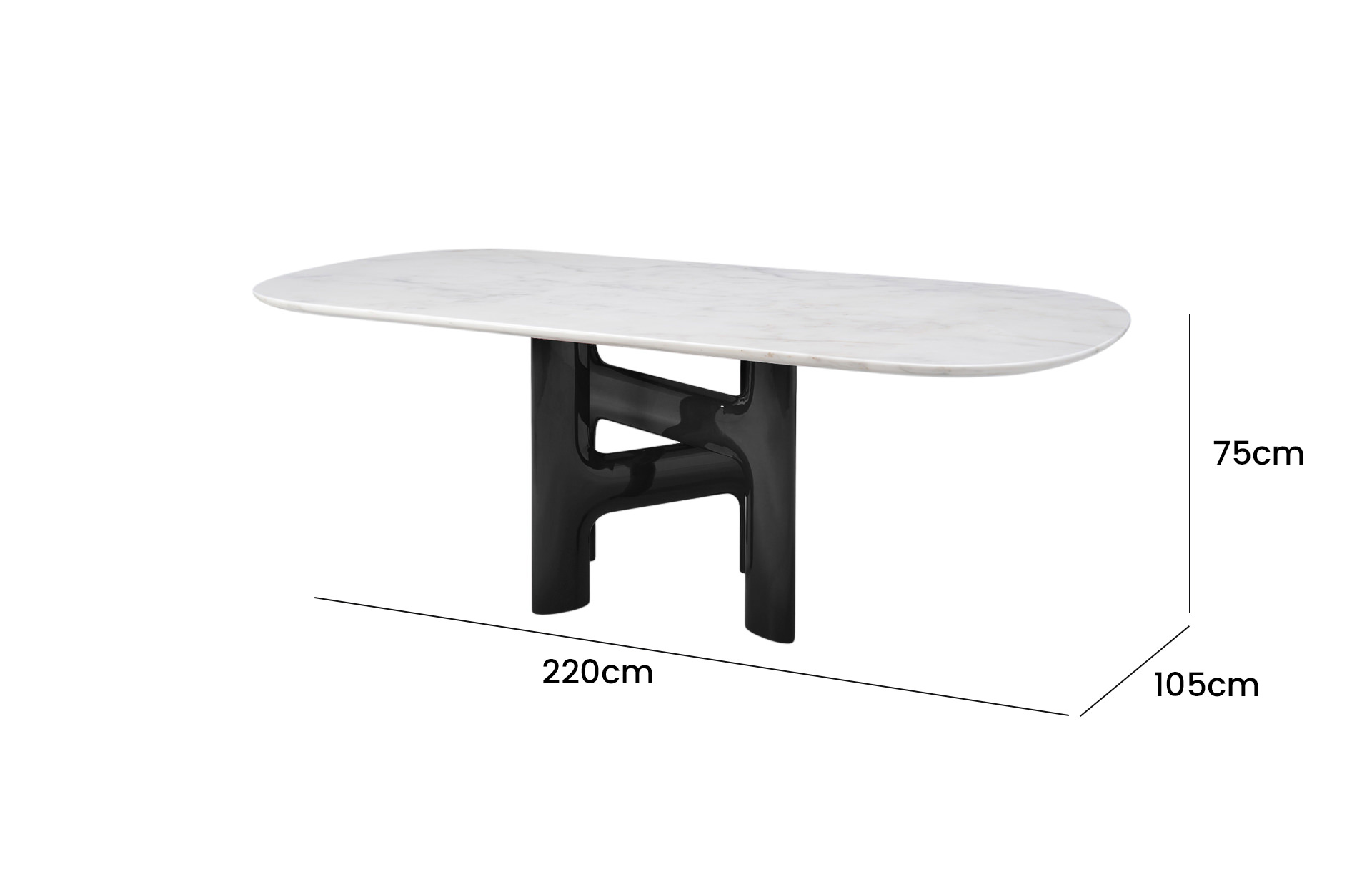 Home Decor Dining Table 087T2.2 Size View