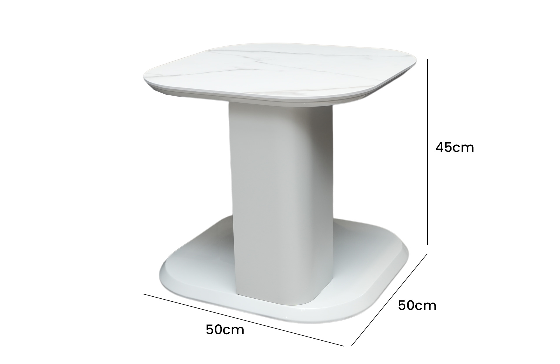 Home Decor End Table N053B0.5 Side View Size