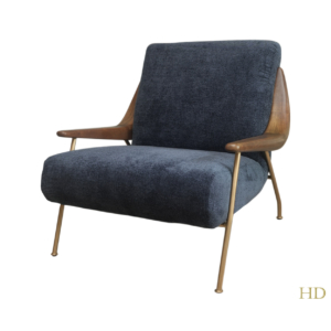 Home Decor Gao Armchair PG WR 15 Deep Blue Side View