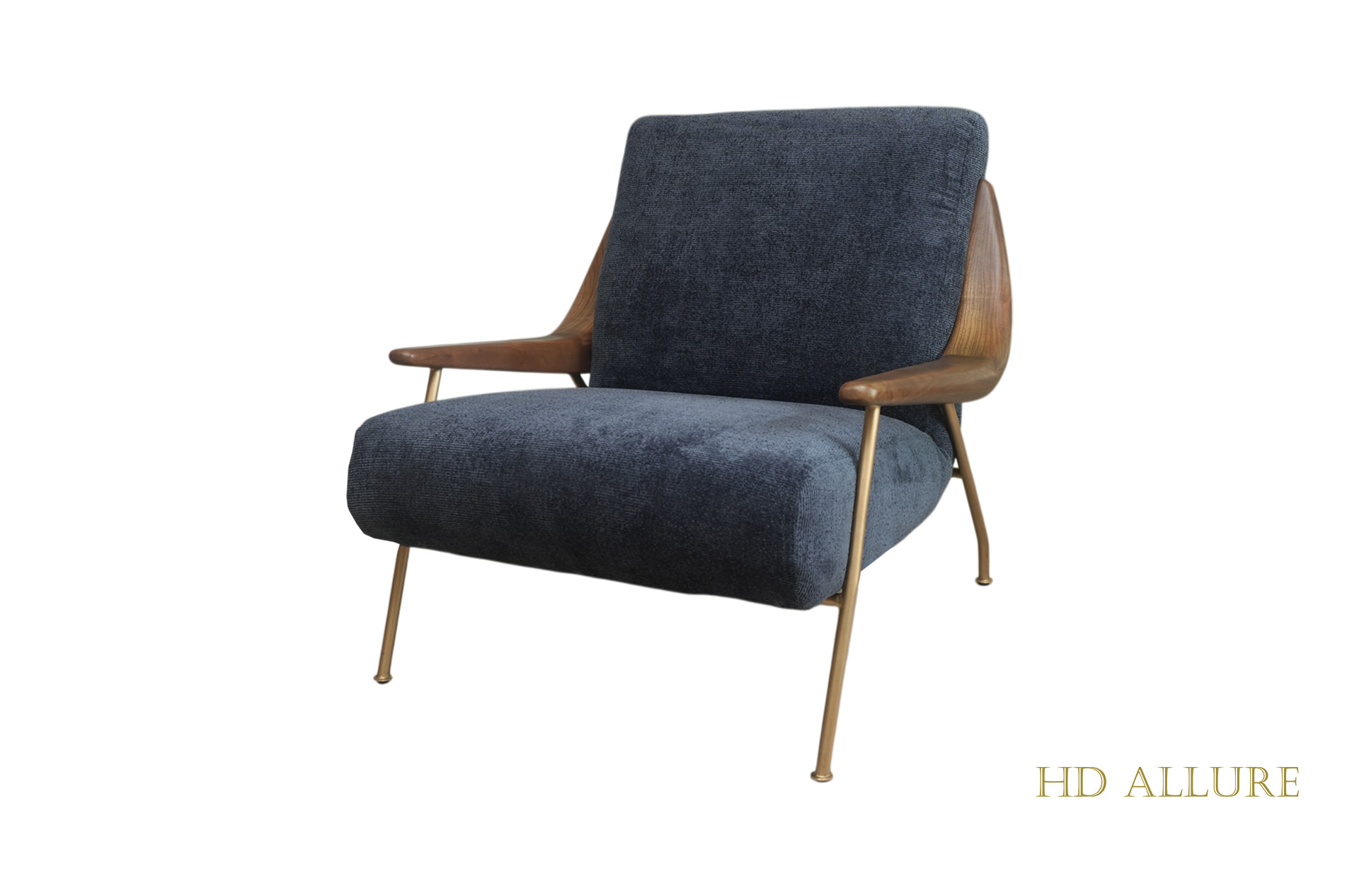Home Decor Gao Armchair PG WR 15 Deep Blue Side View