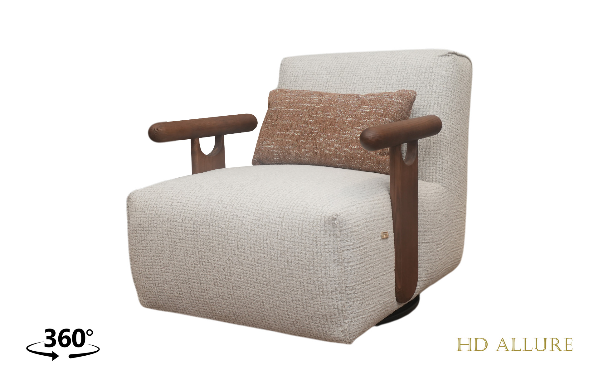 Home Decor Olson Swivel Armchair Side View