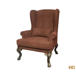 Home Decor Regency Wingchair BZ Cabernet Side View
