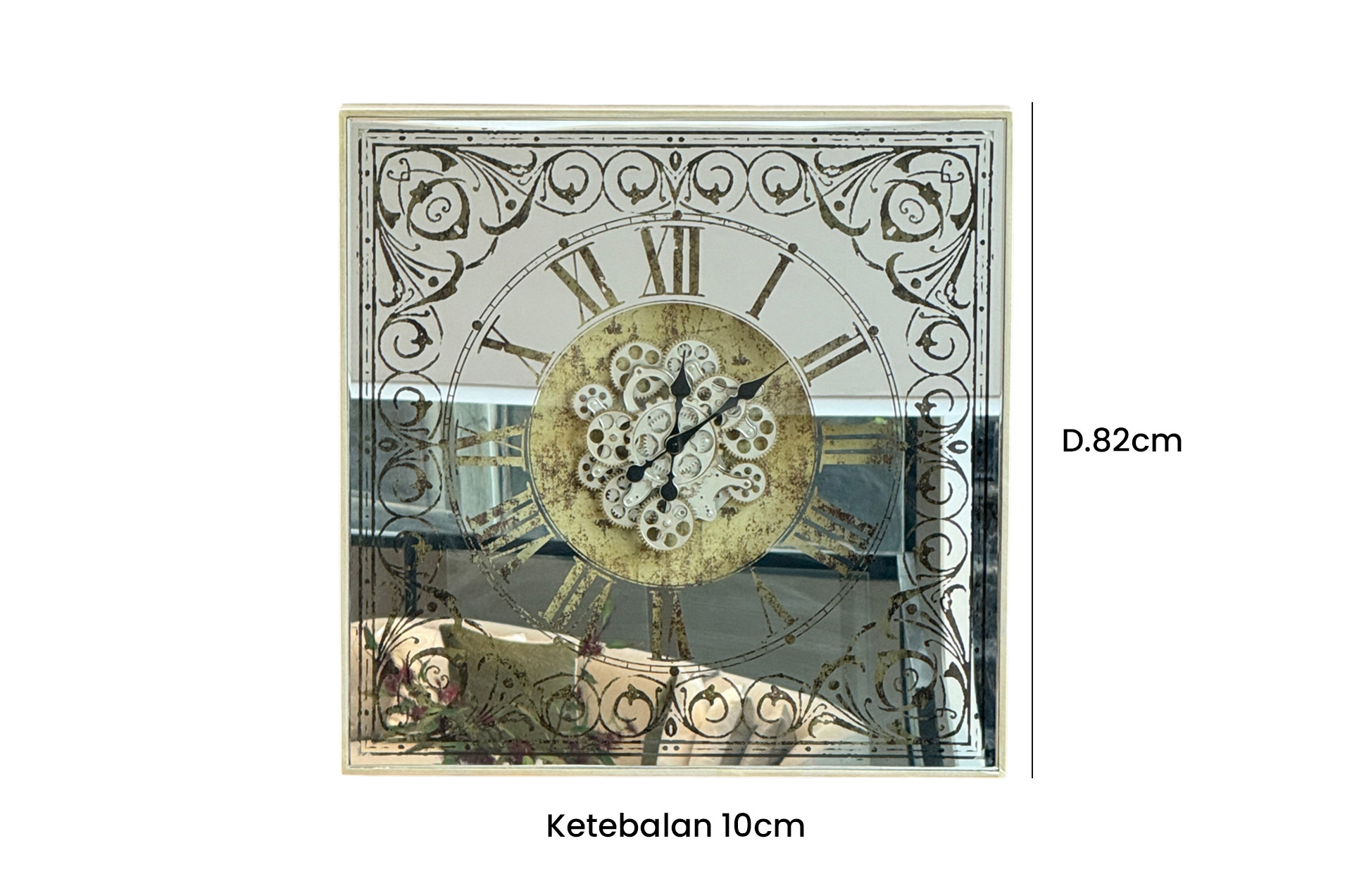 Home Decor 38536-5 Wall Clock Front View Size
