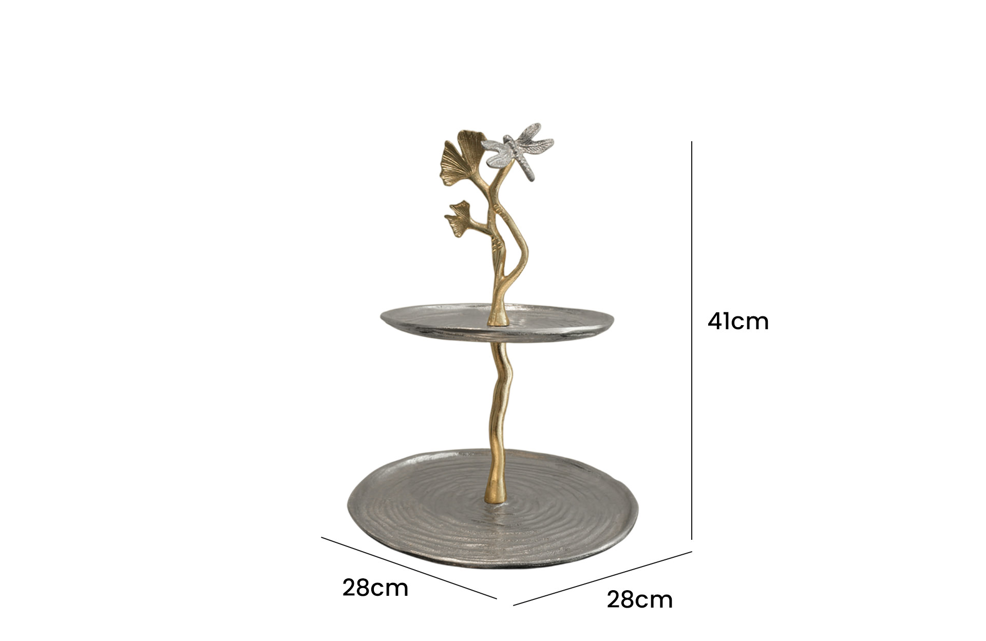 Home Decor 78315-DS Cherry Blosson-2 Tier Stand Side View Size