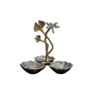 Home Decor 78316-DS Gingko Leaf-Nut Bowl Front View
