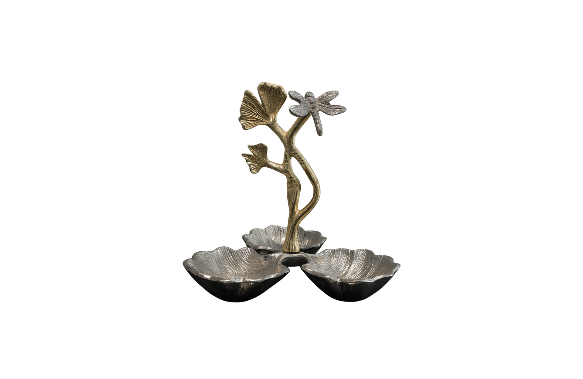 Home Decor 78316-DS Gingko Leaf-Nut Bowl Front View