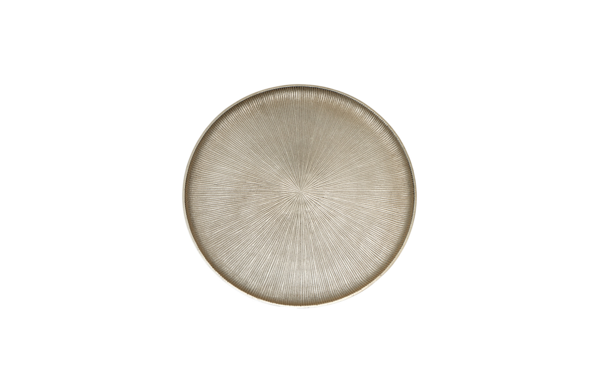 Home Decor 78319 Antler Side Table-Metal Top Ribbed Top View